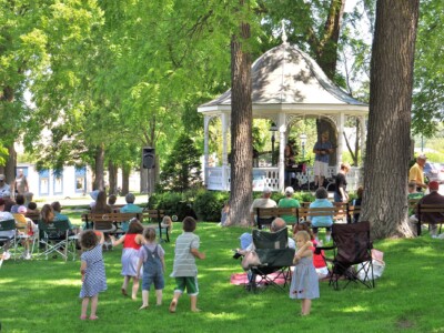 The gazebo in Downtown Petoskey Park