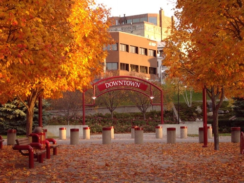 The Ahhs of October. Petoskey's Downtown Arch in Fall