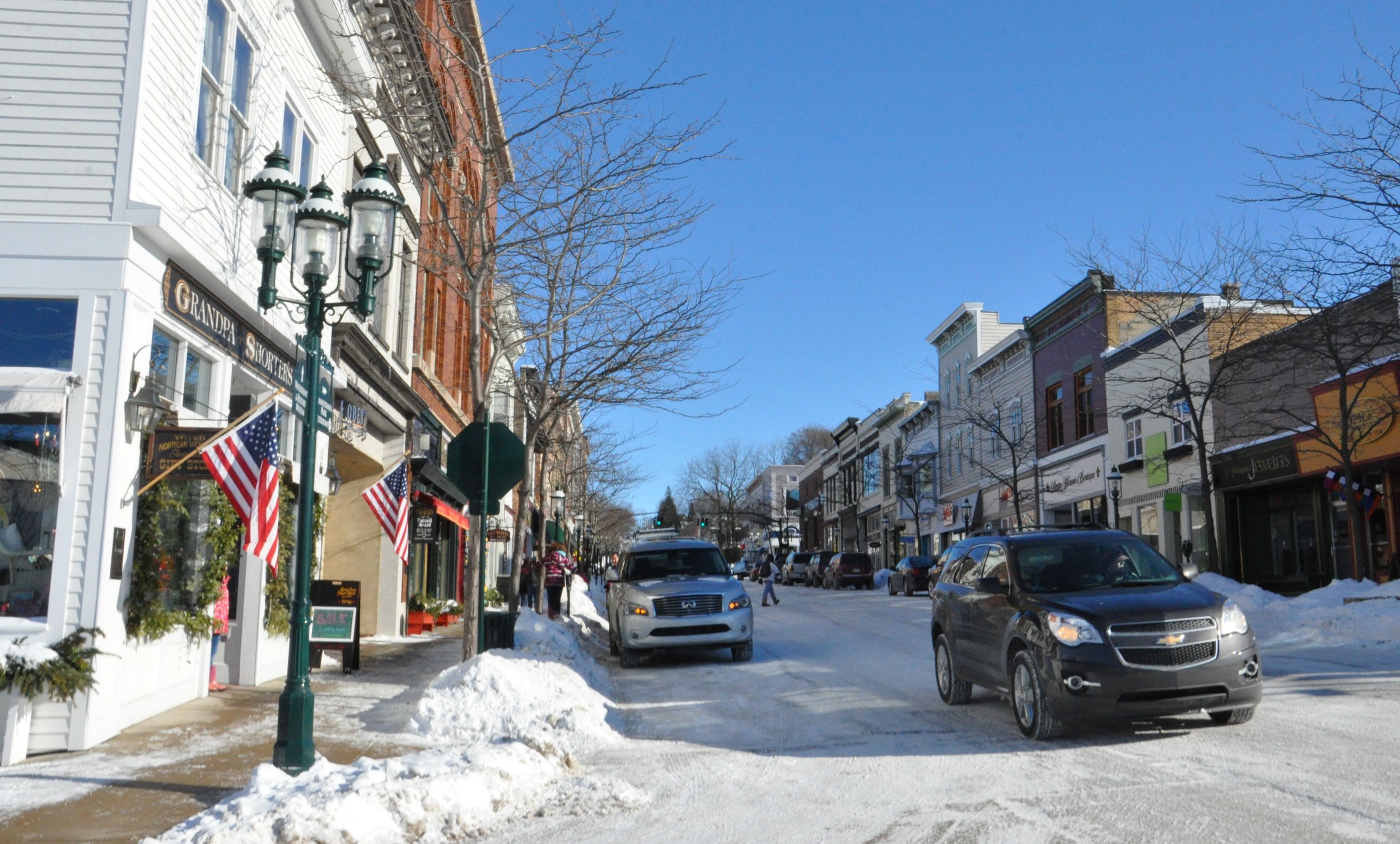 Shop Petoskey Downtown in Winter