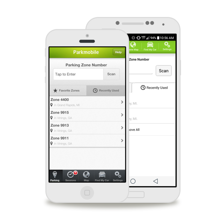 Parkmobile app markup